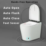 Compact Smart Toilet with Bidet Seat Built-in, Modern Tankless Design with 23.25" Depth, Open W2826P252047