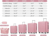 Luggage Sets 6 Piece with Duffel Bags, Hardside Expandable Suitcases with Spinner Wheels TSA Lock, 79100293