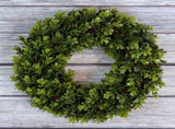 Boxwood Wreath - 12 inch Round Artificial Greenery Indoor Outdoor 34700899