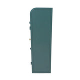 Army Green 2-Door Wall-Mounted Metal Storage Cabinet with Tempered Glass Doors & Shelves for W3122P272930