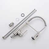 Commercial Kitchen Faucet with Pull Down Sprayer, Single Handle Single Lever Kitchen Sink Faucet W1932P172328