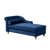 Modern Upholstery Chaise Lounge Chair with Storage Velvet W1097102814