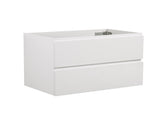 Alice-30W-201, Wall mount cabinet WITHOUT basin, white color, with two drawers, Pre-assembled W1865107114