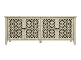 Hollowed-out Cabinet with 4 Doors, American Furniture, Suitable for Bedroom, Living Room, Study W688P223025