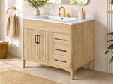 30-Inch Bathroom Vanity with Ceramic Sink, Soft-Close Doors and Drawers, Modern Traditional N729P512871N