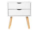 40*30*60cm Simple And Modern White Cabinet, Wood Color Legs, MDF Spray Paint, High Legs, Two 44698952