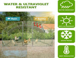 9.84' x 13.12' x 6.56' Large Chicken Coop Metal Chicken Run with Waterproof and Anti-UV Cover 94588860
