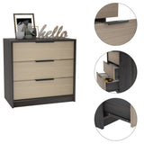 Kaia 3 Drawers Dresser, Superior Top -Black / Pine B20092020