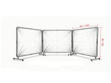 6x6 ft 3-Panel Welding Screen, Flame-Resistant Vinyl Welding Curtain with Frame & 12 Swivel Wheels 59942042