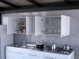 Menlo 59-inch Four Swing Doors Wall Cabinet White B06280516