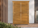 87*46.5*160cm Black Single Slope Top Fir Garden Storage Box Storage Room Yellow 40647459