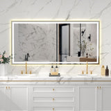 72x36" Gold Eco-Friendly Silver MirrorDual LED Light StripsFront and Back Lighting T3177P320572