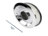 14" x 3" 14 Full Finned Aluminum Round Air Cleaner Air Filter Kit Polished with a Recessed Base and 28755144