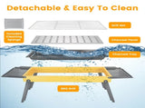 Foldable Portable Charcoal BBQ Grill with Dual Foldable Side Shelves, Stainless Steel Cooking Grate 21367246
