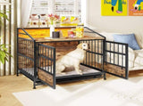 Multi-function Furniture Style Dog Crates Storage, Dog Crate Furniture Large Wooden Dog Kennel W840P291740
