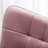 Leiria Contemporary Silky Velvet Tufted Accent Chair with Ottoman, Mauve T2574P164274