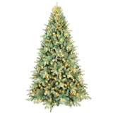 Artificial 7ft Blue green Tint Christmas Tree with 1845 PE/PVC Mixed Branch Tips, 500L warm white 67615630