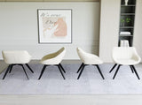 A set of 4 dining chairs, medieval modern kitchen dining chair, PU decorative chairs with black 98624263