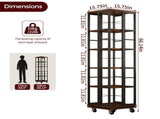 5 Tiers Rotating Bookshelf, Corner, 360 Display Wood Spinning Bookshelves, Floor Standing 41302090