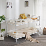 Twin Size Metal Bunk Bed for Kids Teens Adults, Heavy Duty Metal Bunk Bed with Ladder & Full-Length 50825268