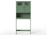 2-Door Painted MDF Toilet Cabinet 23.23*8.66*66.93in Forest Green 62018704