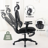 ZNTS Ergonomic Mesh Chair with 4D Adjustable Armrest,High Back Desk Computer Chair,Ergonomic W1411118657