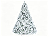 7.5 FT Snow Flocked Artificial Christmas Tree with 1010 Branch Tips, Hinged PVC Xmas Tree Foldable 21440792