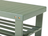 35.43"*11.02"*17.72" 3-Tier Bamboo Shoe Rack Forest Green 67755219
