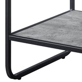 Concrete Grey and Black 1-shelf End Table B062P181422