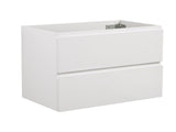 Alice-24W-201,Wall mount bathroom vanity WITHOUT basin, white color, with two drawer, Pre-assembled W1865107107