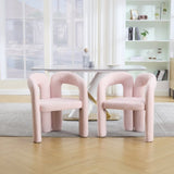 COOLMORE Contemporary Designed Velvet Fabric Upholstered Accent/Dining Chair /Barrel Side Chairs W395P224758
