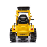 ZNTS Ride on Excavator, 12V Battery Powered Construction Vehicles for Kids, Front Loader with Horn, 2 W1629141773