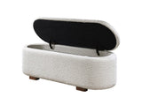Sandro Beige Boucl & Walnut Bench w/Storage B2756P507065