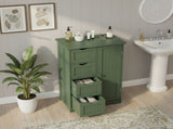 Forest Green, MDF with paint and melamine veneer, vertical stripes, 56*30*82.5cm, 4 drawers, 1 door, 91413653
