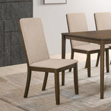 Latte and Medium Walnut Padded Side Chair B062P153697
