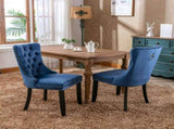 Modern, High-end Tufted Solid Wood Contemporary Velvet Upholstered Dining Chair with Wood Legs 93951433
