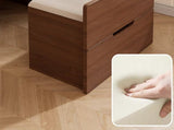 (48cm)(Walnut) 3 in 1 Vanity Desk with Plip Top Mirror,Small Make Up Vanity Set with Visible Glass W2641P305275