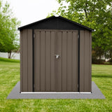 ZNTS Out storage sheds 4ft×6ft Apex roof Brown + Black W1350113471