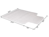 Clear PVC Office Chair Mat with Lip for Low-Pile Carpet, 35.4 x 47.2 Inches 36035324