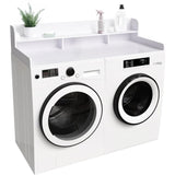 Washer Dryer Countertop with Non-slip Pads Laundry Wood Shelf Topper with Edge, 54" Width x 27.5" W2641P279969