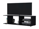 Black TV Rack with Open Storage B062P252134