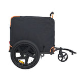 ZNTS Foldable Pet Jogging Stroller Dog Carriers Bicycle Trailer Pet Dog Cat Bike Trailer Orange and Black 47182974