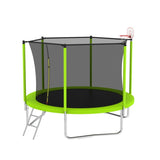 ZNTS 10FT Trampoline for Kids, Basketball Hoop and Ladder, Outdoor Kids Trampoline with Safety K1163P147346