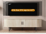 TV Stand, 47" Modern TV Console Table with Storage Compartment and Sliding Door, Gaming W2641P442533