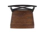 Roshan Farmhouse Acacia Wood Dining Chairs, Black / Walnut 62888.00BWALN