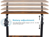 Rolling & Height adjustable P2 15MM Chipboard & Steel Side Table with Baffle 74177714