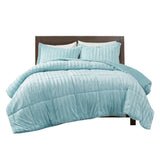 King/Cal King Faux Fur Comforter Mini Set B03597228
