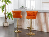 UNITED WE WIN Velvet 360 &deg Rotating Chair, Handmade Backrest with One Click Adjustable Height W1568P361721