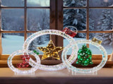 Set of 3 Lighted Iridescent Cut-out Light Bulb Christmas Decorations, Pre-lit Holiday Decor with 295 76777276