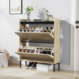 2 Flip Shoe Cabinet,Multi-layer shoe rack,Modern Minimalist,storage cabinet, for entryway W2673P209455